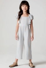 Saltwater Luxe Kids Lucca Linen Blend Jumper in Blue Stripe