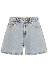 ICHI Aveny Cotton Shorts in Light Blue Denim