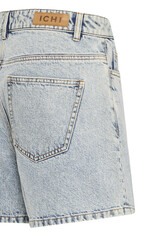 ICHI Aveny Cotton Shorts in Light Blue Denim