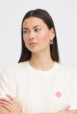 ICHI Balmers 100% Cotton Graphic T-Shirt in Cloud Dancer