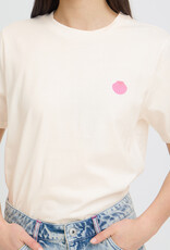 ICHI Balmers 100% Cotton Graphic T-Shirt in Cloud Dancer