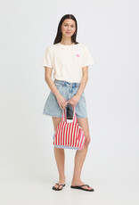 ICHI Balmers 100% Cotton Graphic T-Shirt in Cloud Dancer