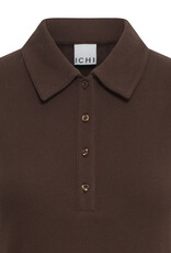 ICHI Monna Polo Neck Dress in Chicory Coffee Brown