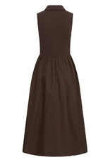 ICHI Monna Polo Neck Dress in Chicory Coffee Brown