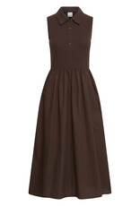 ICHI Monna Polo Neck Dress in Chicory Coffee Brown
