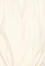 ICHI Elvias Sleeveless Waist Tie Shirt in Birch