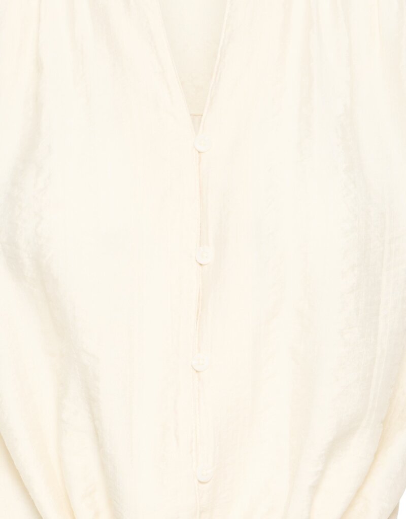 ICHI Elvias Sleeveless Waist Tie Shirt in Birch