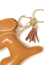 ICHI Lilli Puppy Bag Charm in Cognac