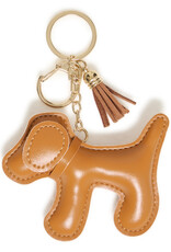 ICHI Lilli Puppy Bag Charm in Cognac