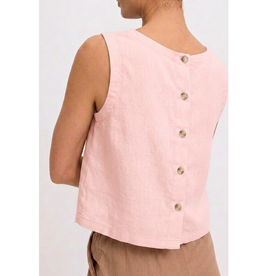 B.Young Falakka Linen Blend Button-Back Top *Two Colours*