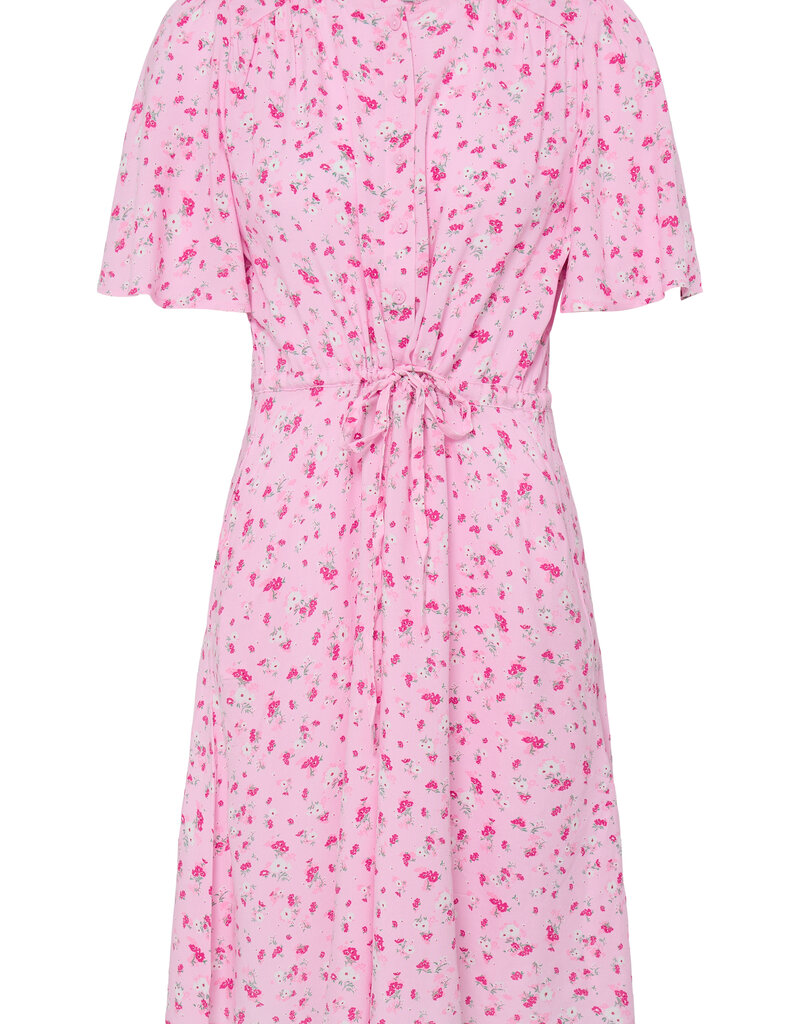 ICHI Vera Short Sleeve Button Up Floral Dress
