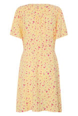 ICHI Vera Short Sleeve Button Up Floral Dress