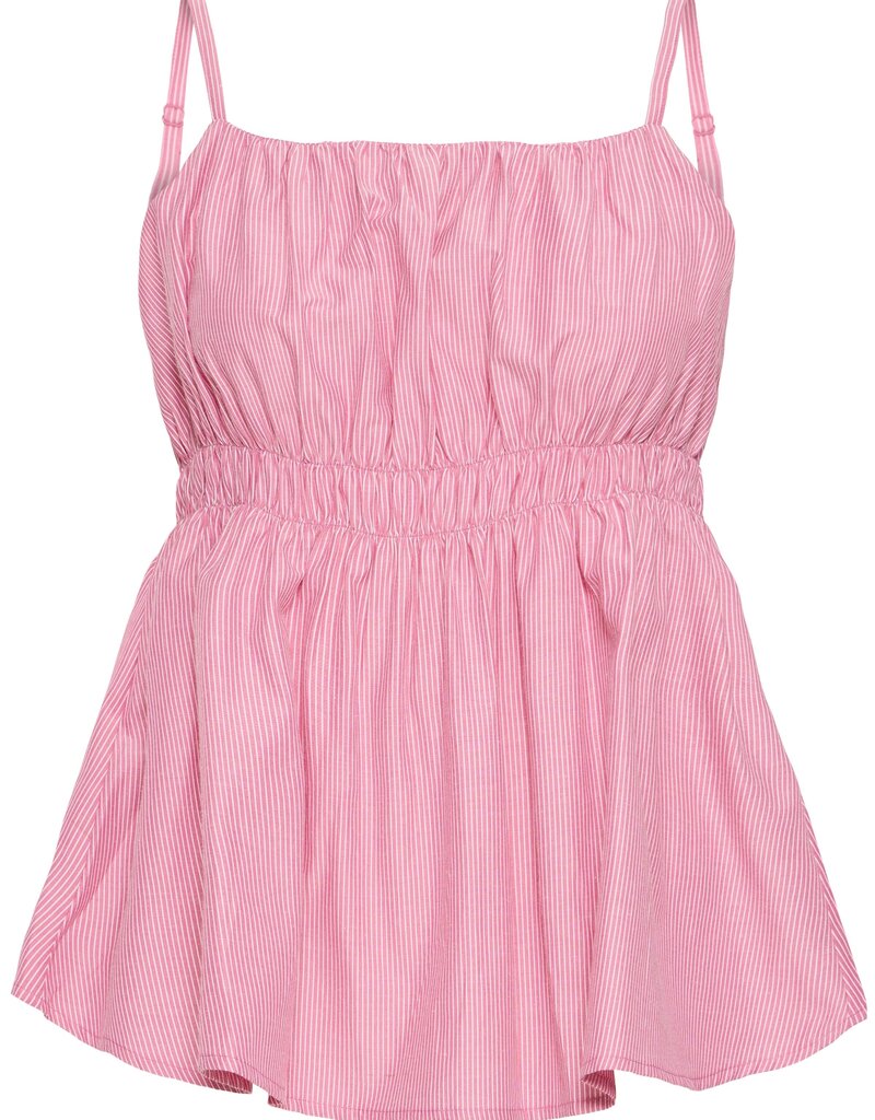 ICHI Fundel 100% Cotton Tank in Very Berry Stripe
