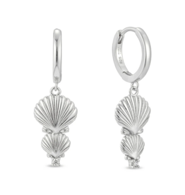 Haiku Lane Seaside Daydream Huggie with Seashell Dangle in Silver