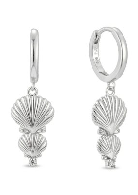 Haiku Lane Seaside Daydream Huggie with Seashell Dangle in Silver