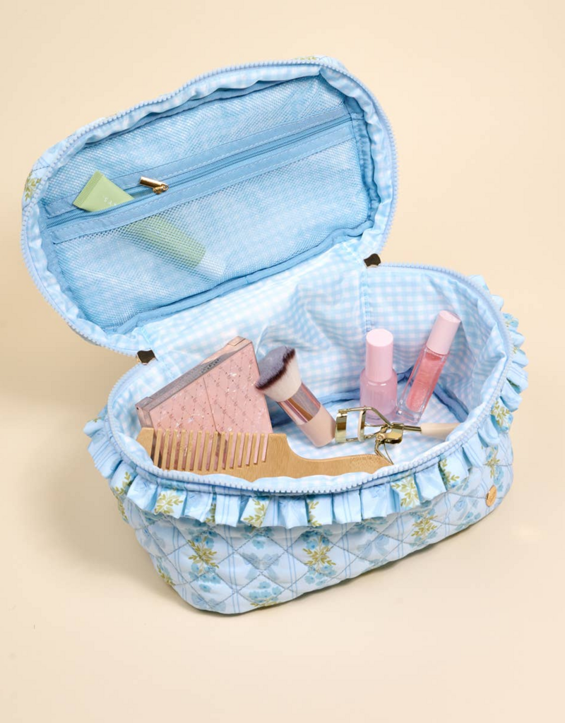 The Darling Effect Oh So Fancy Glam and Go Quilted Cosmetic Bag
