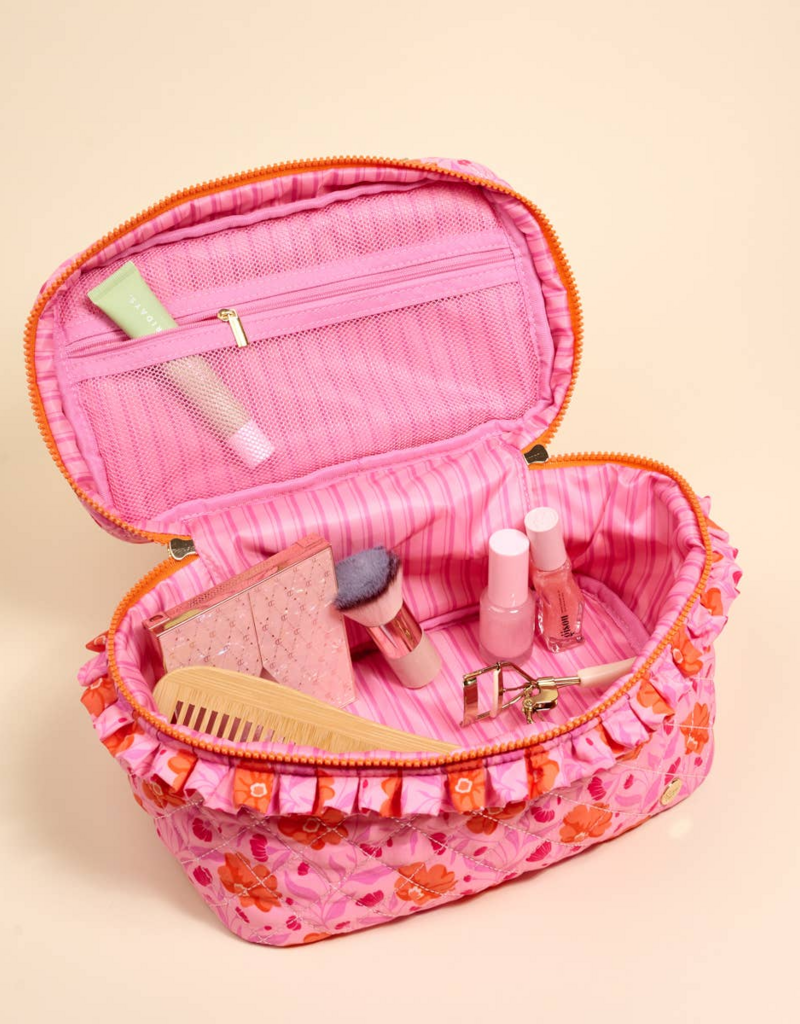 The Darling Effect Oh So Fancy Glam and Go Quilted Cosmetic Bag