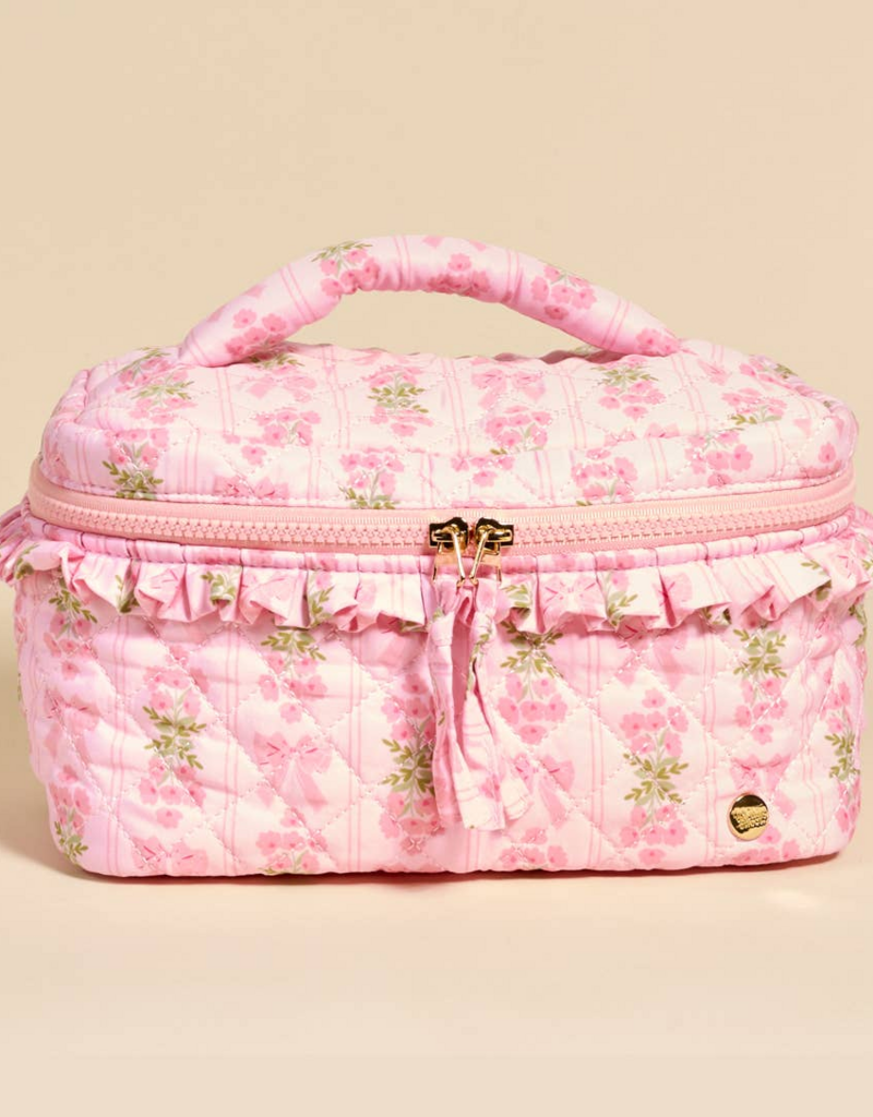 The Darling Effect Oh So Fancy Glam and Go Quilted Cosmetic Bag