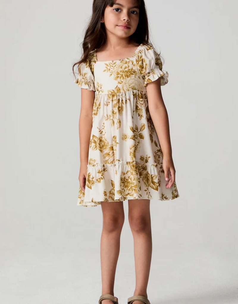 Saltwater Luxe Kids Allima Mini Dress in Fawn Floral