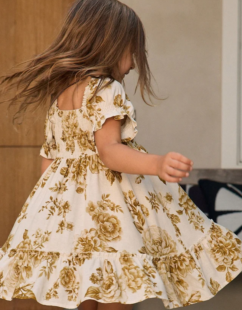 Saltwater Luxe Kids Allima Mini Dress in Fawn Floral