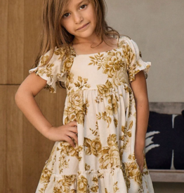 Saltwater Luxe Kids Allima Mini Dress in Fawn Floral