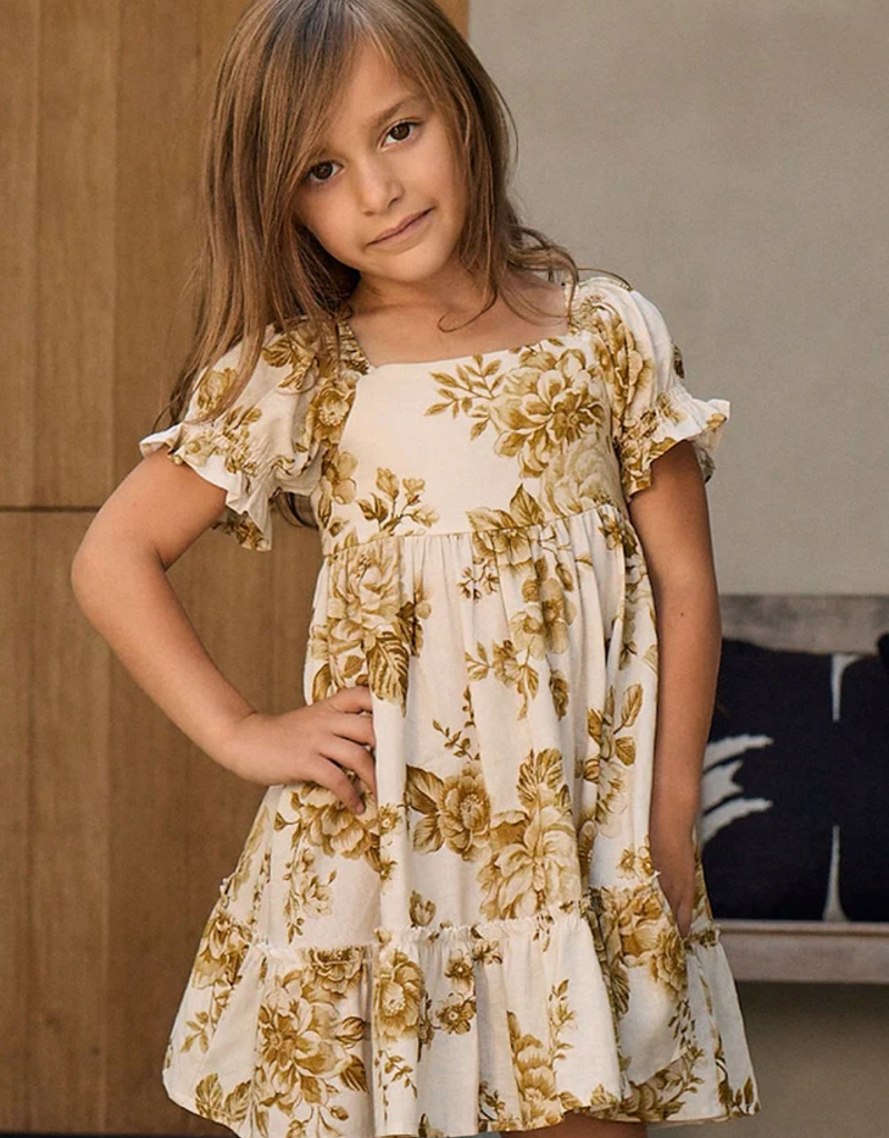 Saltwater Luxe Kids Allima Mini Dress in Fawn Floral