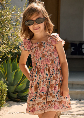 Saltwater Luxe Kids Sophia Mini Dress in Fall Floral