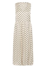 Part Two Dorina Midi V-Neck Dress in Cream Polka Dot