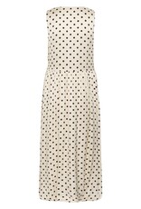 Part Two Dorina Midi V-Neck Dress in Cream Polka Dot