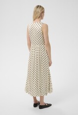 Part Two Dorina Midi V-Neck Dress in Cream Polka Dot