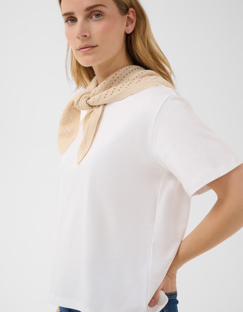Part Two Anne Basic White Boxy Tee In White