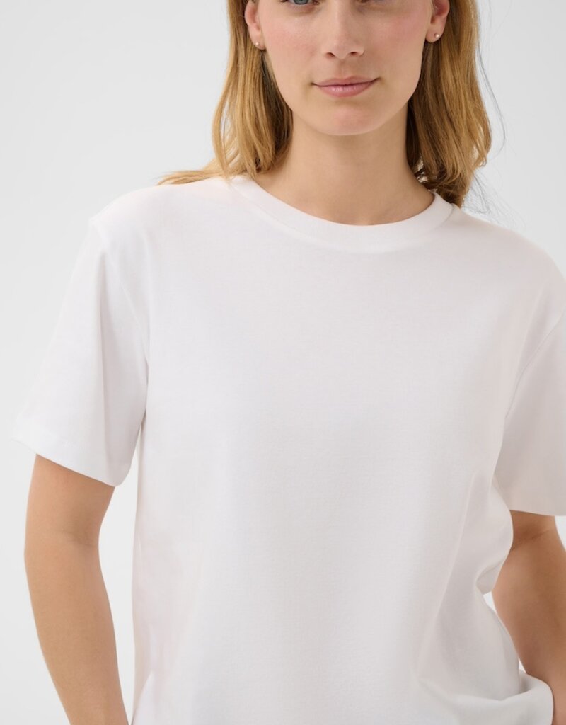 Part Two Anne Basic White Boxy Tee In White