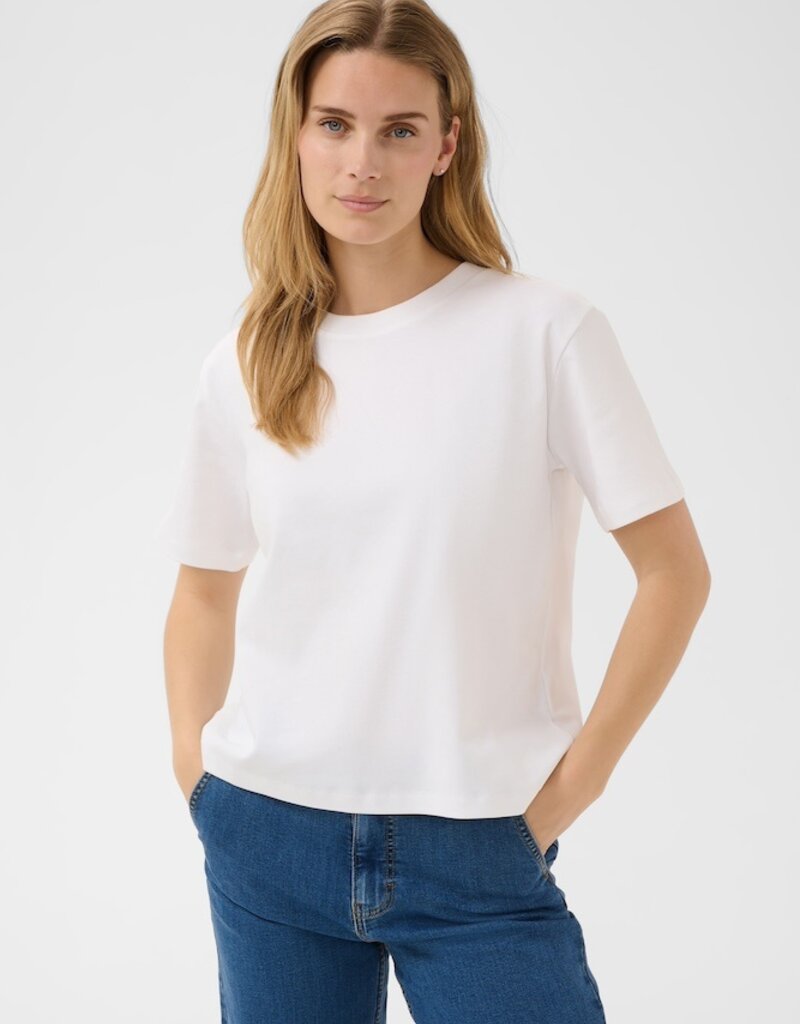 Part Two Anne Basic White Boxy Tee In White