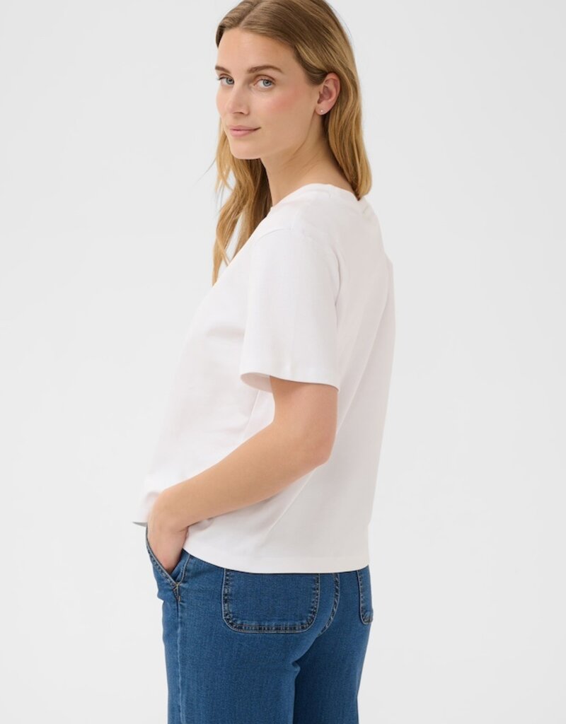 Part Two Anne Basic White Boxy Tee In White