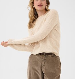 Cream Mela Wool Pullover in Oat