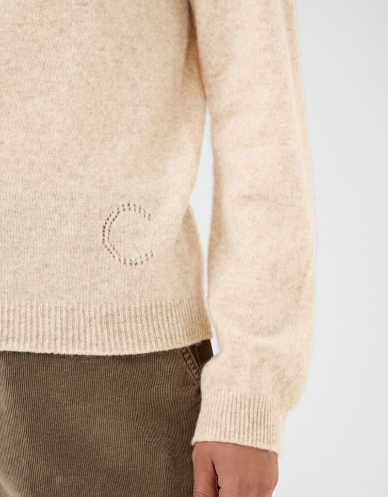 Cream Mela Wool Pullover in Oat