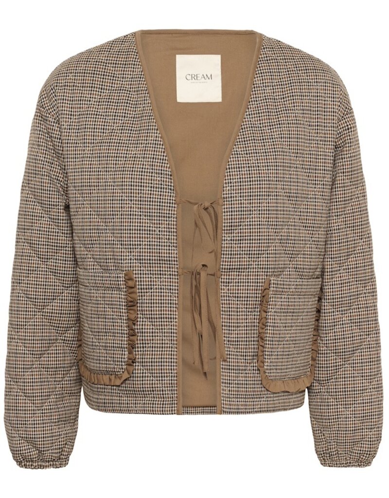 Cream May Short Jacket with Tie Closure