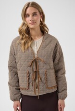 Cream May Short Jacket with Tie Closure