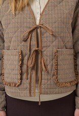 Cream May Short Jacket with Tie Closure