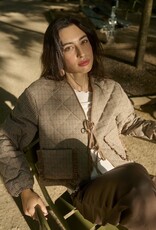 Cream May Short Jacket with Tie Closure