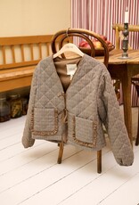 Cream May Short Jacket with Tie Closure