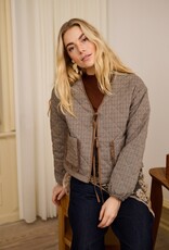 Cream May Short Jacket with Tie Closure