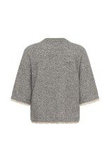 Cream Kibana Knit Pullover in Grey Melange