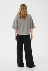 Cream Kibana Knit Pullover in Grey Melange