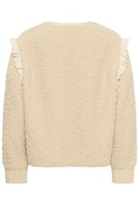 Cream Rana Teddy Jacket With Lace