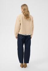 Cream Rana Teddy Jacket With Lace