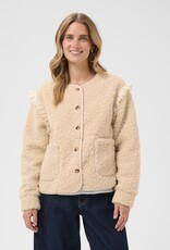 Cream Rana Teddy Jacket With Lace