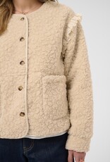 Cream Rana Teddy Jacket With Lace