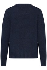 ICHI Bayana Argyle Knit in Total Eclipse Harlekin