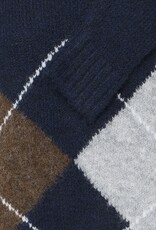 ICHI Bayana Argyle Knit in Total Eclipse Harlekin